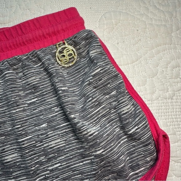 Bebe Mini Sweatshorts. Large. Gray and Pink. - Picture 2 of 7